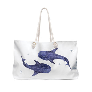 Whale Shark Beach Bag, Girls Trip Weekender Bag, Shark Tote Bag, Upscale Beach Bag