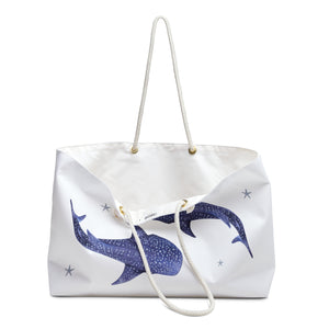 Whale Shark Beach Bag, Girls Trip Weekender Bag, Shark Tote Bag, Upscale Beach Bag