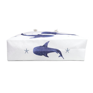 Whale Shark Beach Bag, Girls Trip Weekender Bag, Shark Tote Bag, Upscale Beach Bag