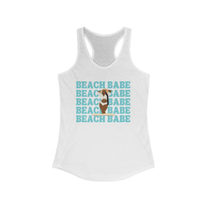 Beach Babe in Swim Suit Women's Racerback Beach Tank Top