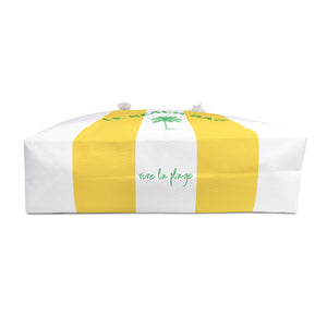 LE BEACH BAG WEEKENDER BAG - STRIPED BEACH BAG WITH PALM TREE DESIGN AND HIDDEN MESSAGE