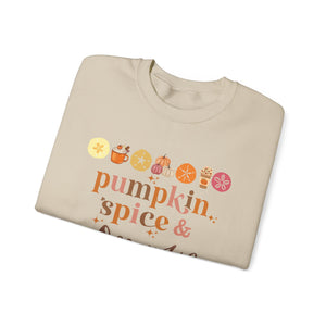 Pumpkin Spice and Ocean Life Women's Beach Sweatshirt