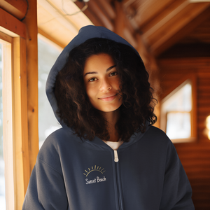 Sunset Beach NC 28468 ZipCode Zippered Unisex Hoodie