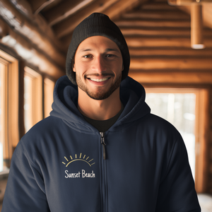 Sunset Beach NC 28468 ZipCode Zippered Unisex Hoodie