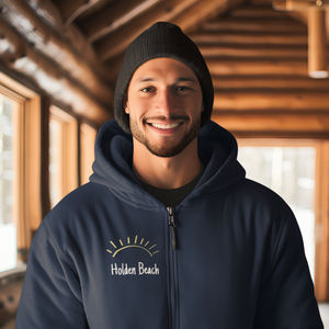 Holden Beach NC 28462 ZipCode Unisex Zippered Hoodie