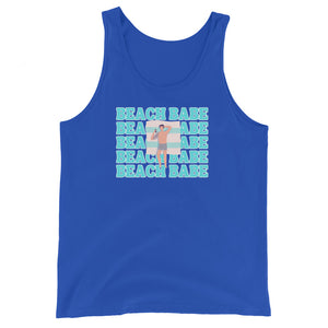 A GUY'S GUY MEN'S BEACH T-SHIRT 🏳️🌈 " BEACH BABE TANNING ON TOWEL"
