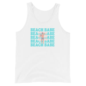 A GUY'S GUY MEN'S BEACH T-SHIRT 🏳️🌈 " BEACH BABE TANNING ON TOWEL"