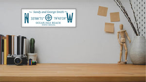 Personalized Name & Address/GPS Coordinates Welcome Sign