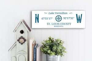 Personalized Name & Address/GPS Coordinates Welcome Sign