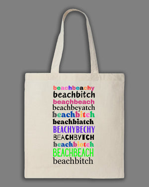 Beach Bitch Canvas Tote Bag