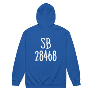 Sunset Beach NC 28468 ZipCode Zippered Unisex Hoodie