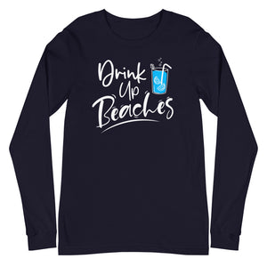 Drink Up Beaches Women's Long Sleeve Beach Shirt - Super Beachy