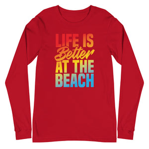 Life Is Better At The Beach Men's Long Sleeve Beach Shirt - Super Beachy