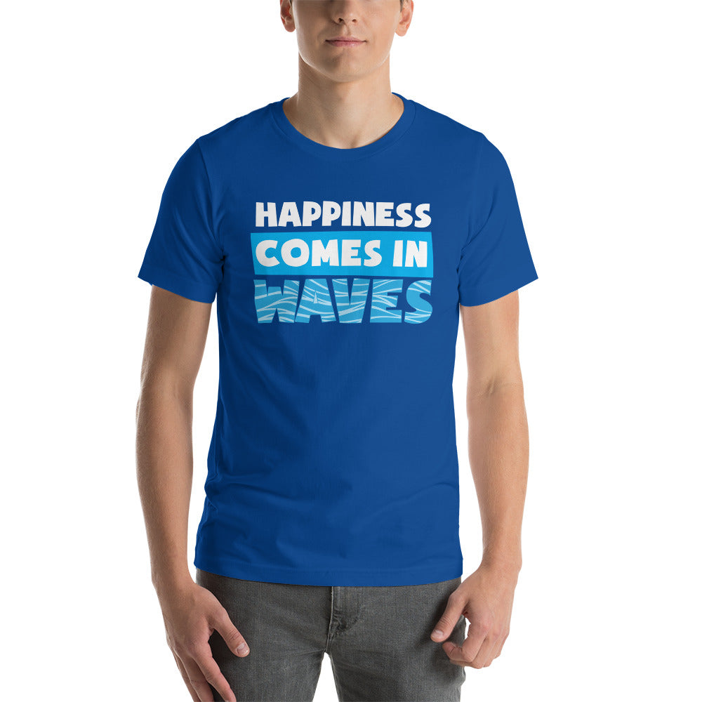 Happiness Comes In Waves Men's Beach T-Shirt - Super Beachy