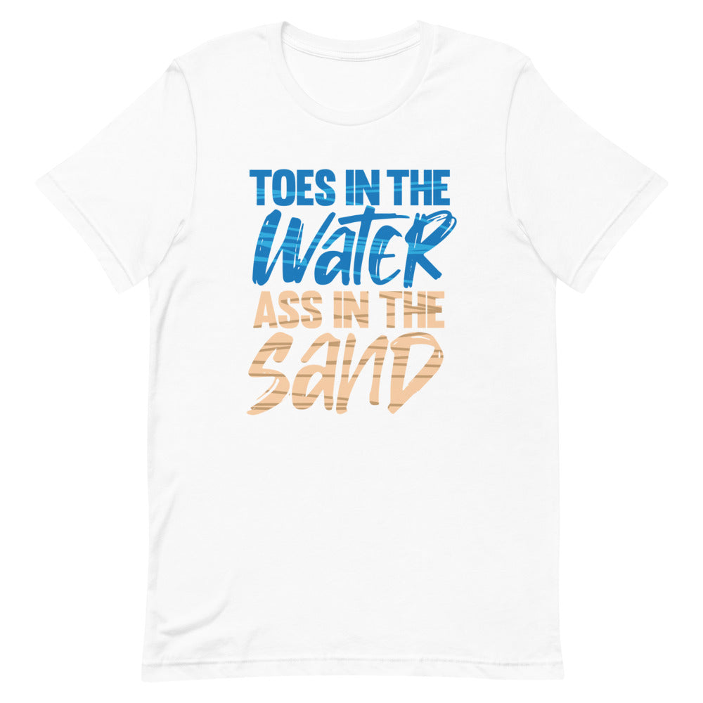 Toes In The Water Ass In The Sand Men's Beach T-Shirt - Super Beachy