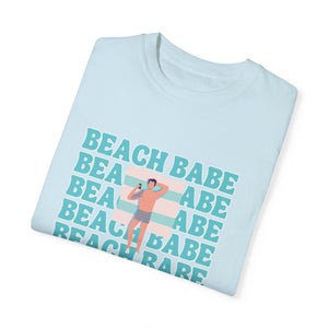 A Guy's Guy Men's Beach T-Shirt 🏳️‍🌈 "  Beach Babe Tanning on Towel"