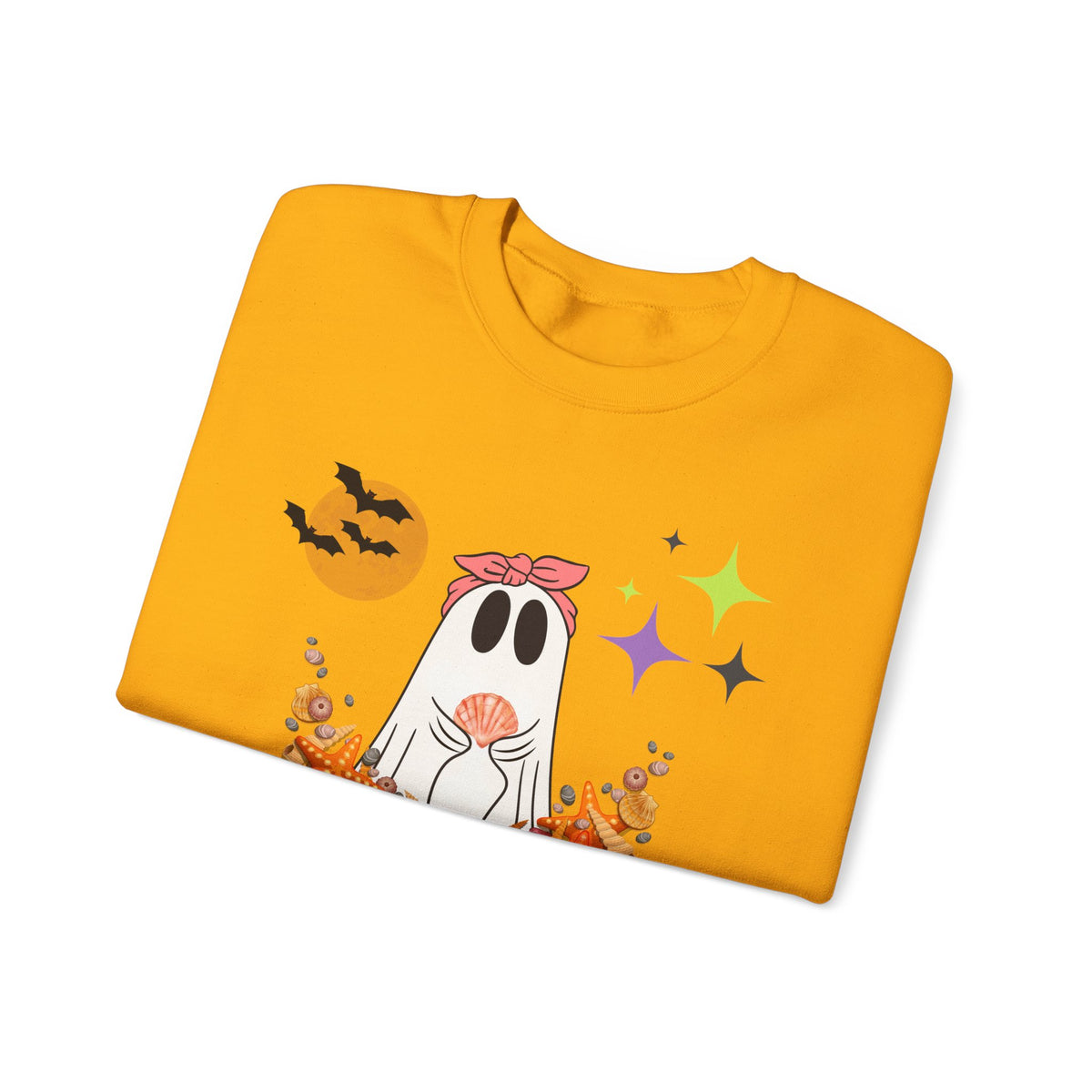 Happy Shell-O-Ween Halloween Women's Beach Sweatshirt  for Shell Collectors and Beach Lovers