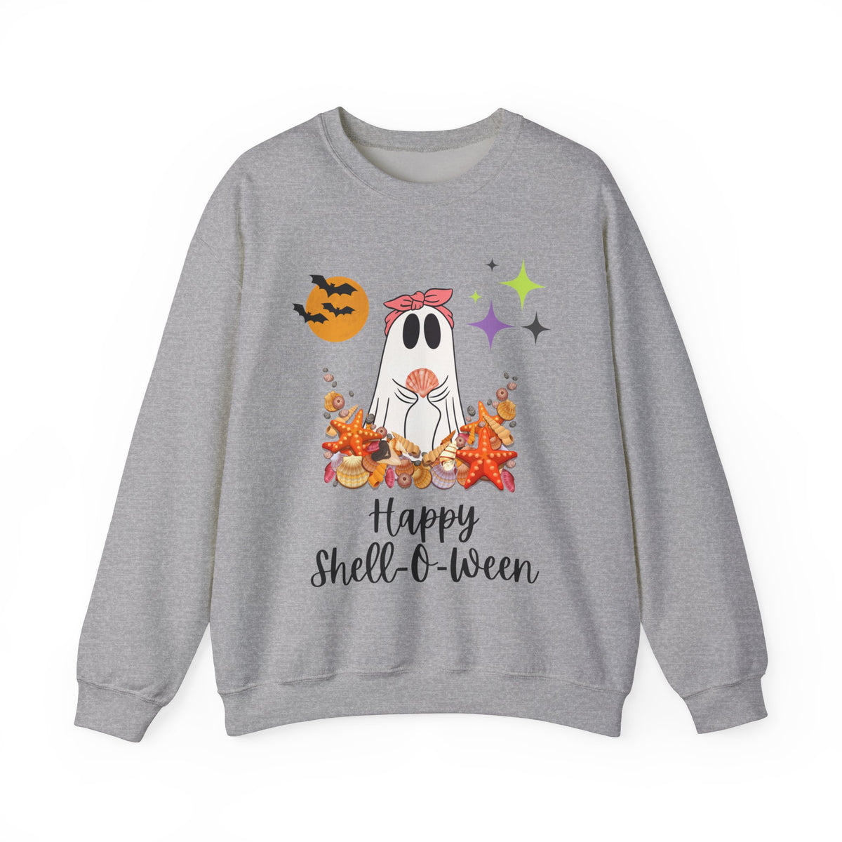 Happy Shell-O-Ween Halloween Women's Beach Sweatshirt  for Shell Collectors and Beach Lovers