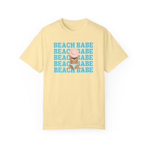 Beach Babe in Bikini with Straw Hat Women's Beach T-Shirt