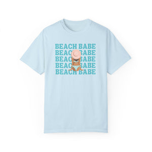 Beach Babe in Bikini with Straw Hat Women's Beach T-Shirt