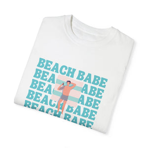 A Guy's Guy Men's Beach T-Shirt 🏳️‍🌈 "  Beach Babe Tanning on Towel"