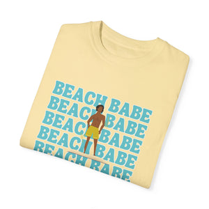 A Guy's Guy Men's Beach T-Shirt "Beach Babe Swim Trunks "