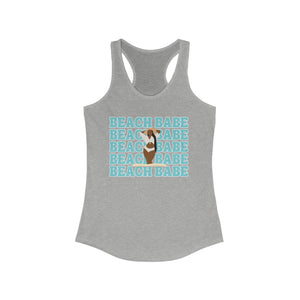 Beach Babe in Swim Suit Women's Racerback Beach Tank Top