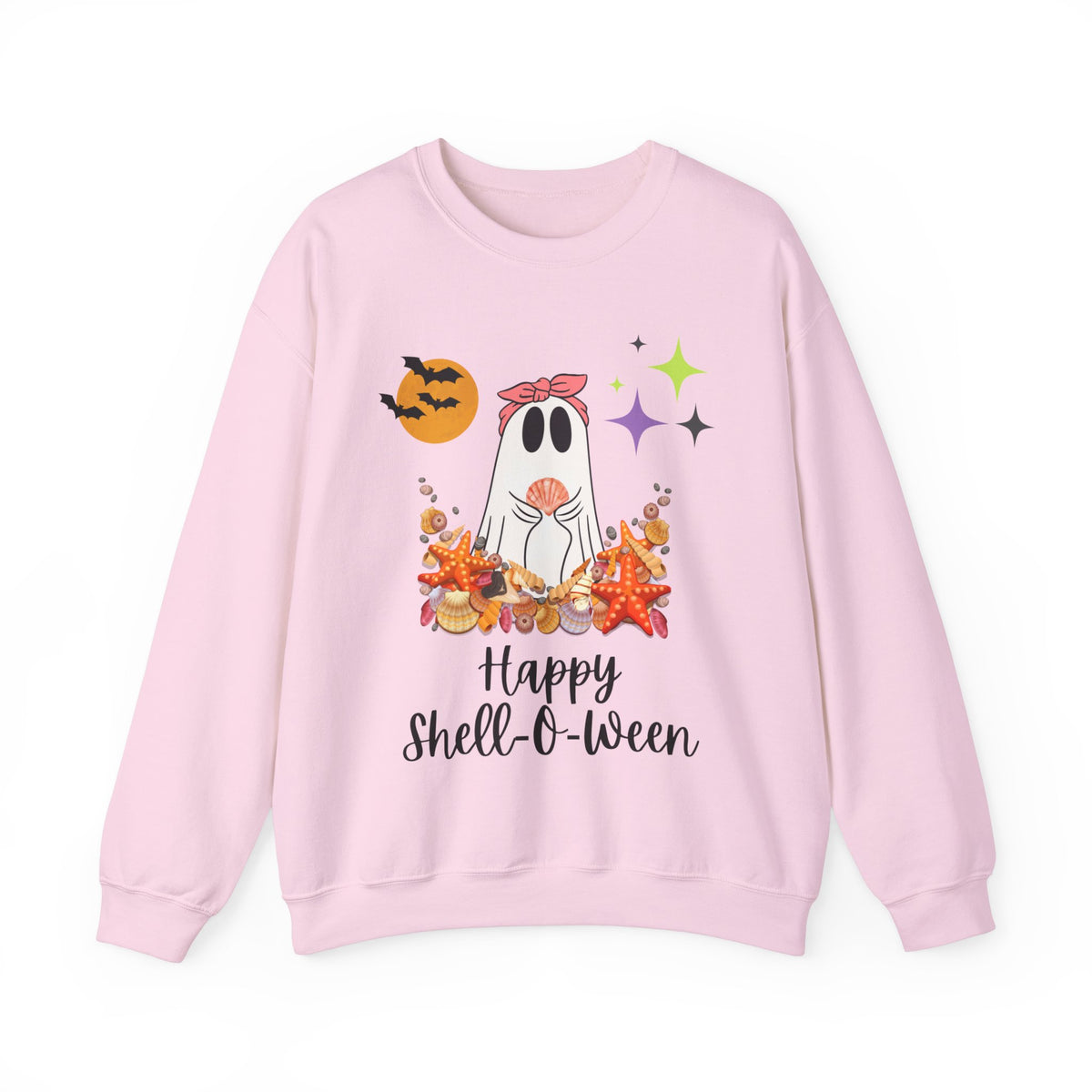 Happy Shell-O-Ween Halloween Women's Beach Sweatshirt  for Shell Collectors and Beach Lovers