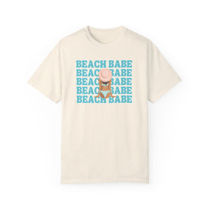 Beach Babe in Bikini with Straw Hat Women's Beach T-Shirt