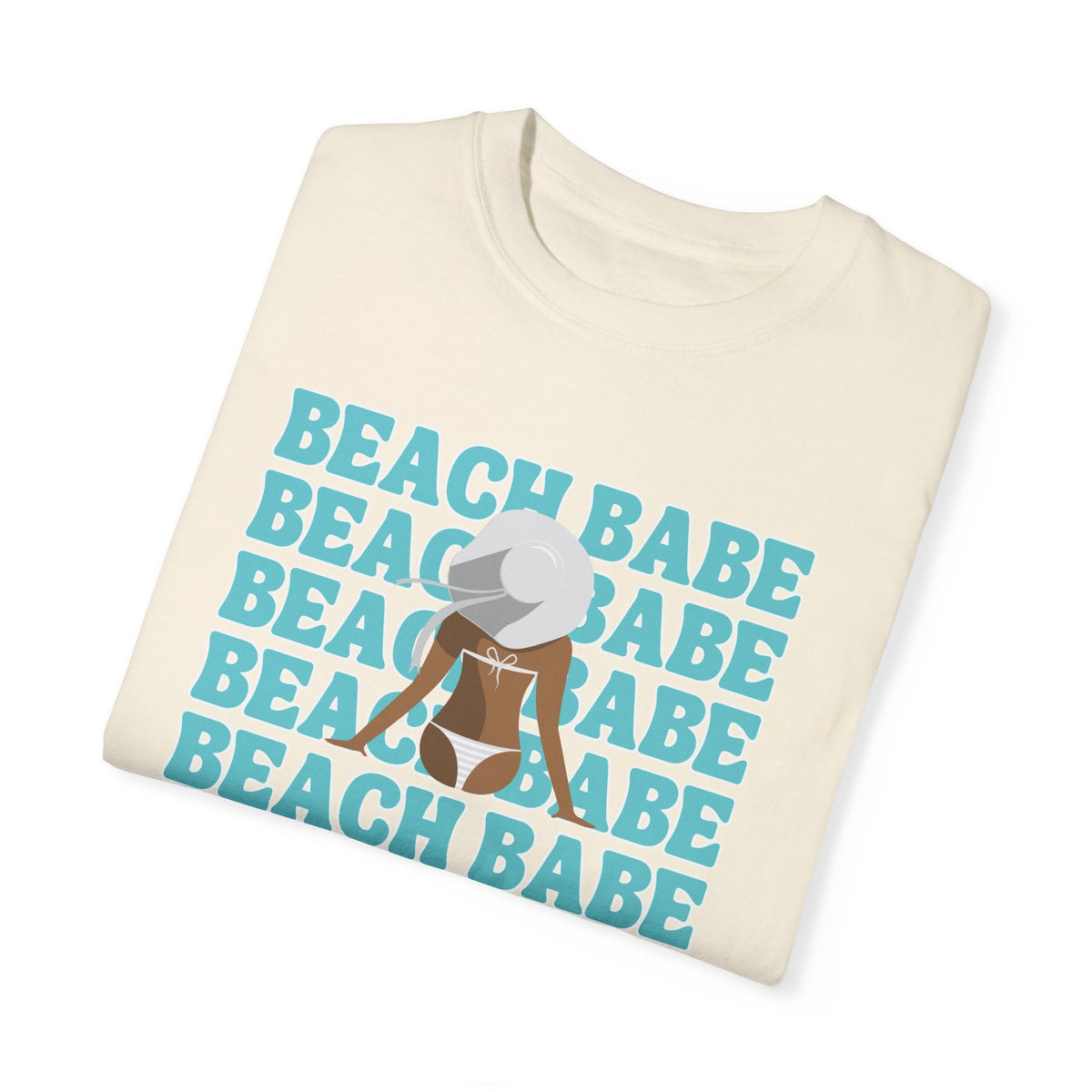 Beach Babe in Bikini with Floppy Sun Hat Women's Beach T-Shirt