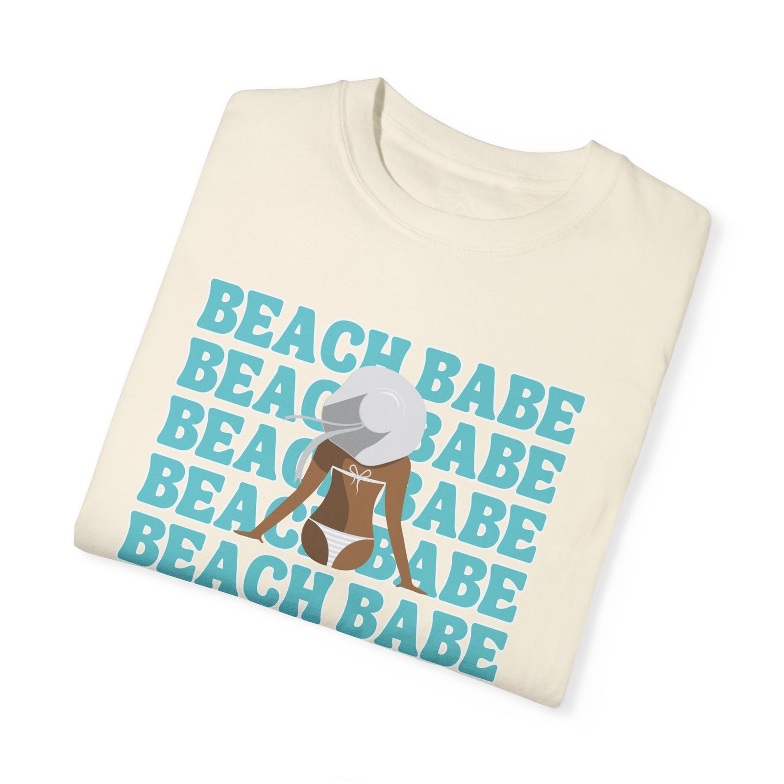 Beach Babe in Bikini with Floppy Sun Hat Women's Beach T-Shirt