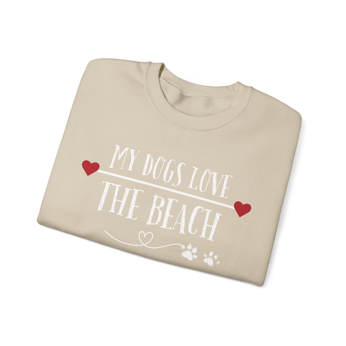 MY DOGS LOVE THE BEACH WOMENS BEACH SWEATSHIRT