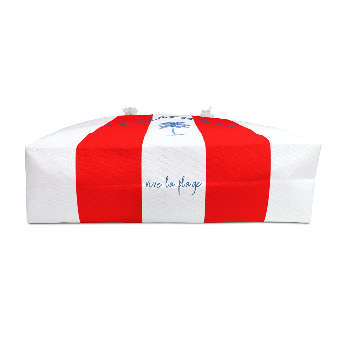 LE BEACH BAG WEEKENDER BAG - STRIPED BEACH BAG WITH PALM TREE DESIGN AND HIDDEN MESSAGE