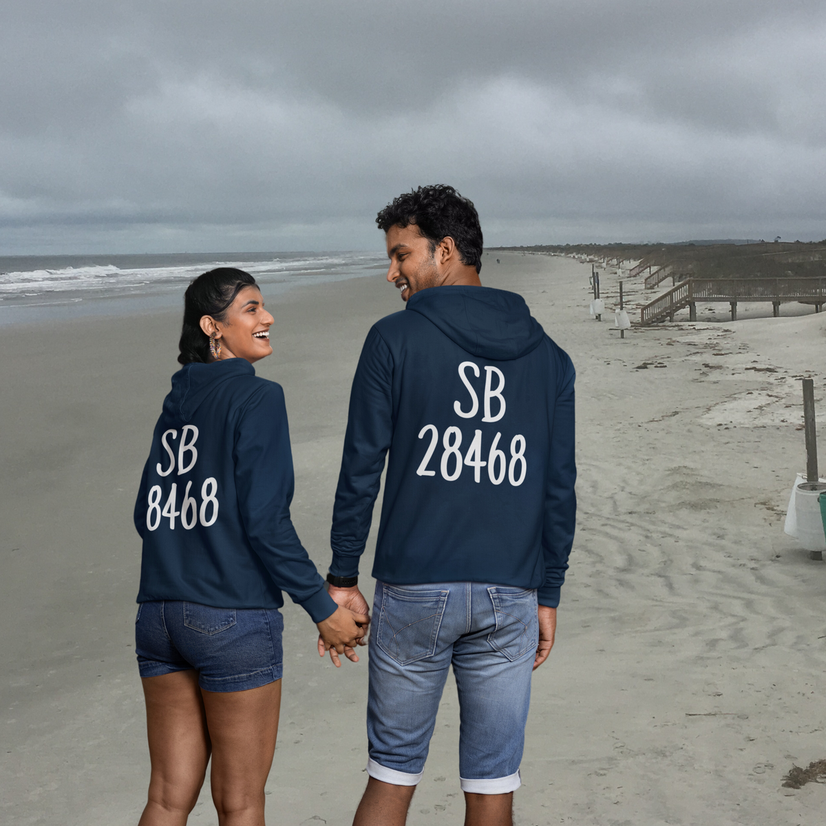 Sunset Beach NC 28468 ZipCode Zippered Unisex Hoodie