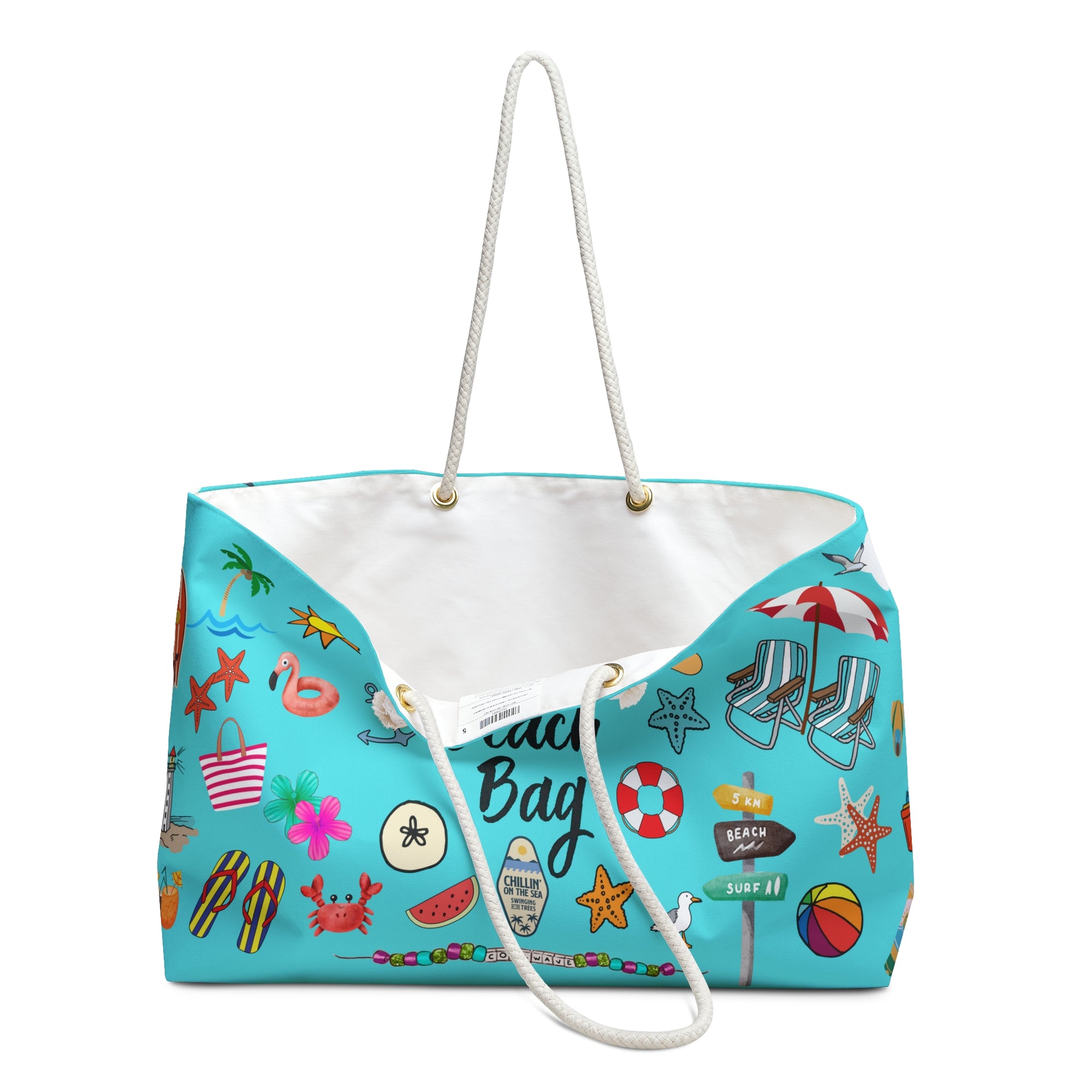 Personalized Nautical Rope Strap Fun in the Sun Weekender Bag - Free Shipping