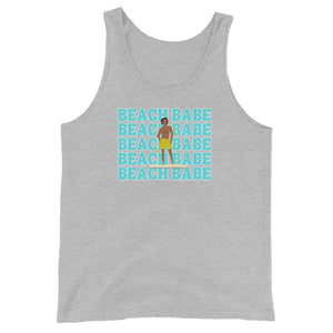 A GUY'S GUY MEN'S BEACH TANK TOP "BEACH BABE SWIM TRUNKS "