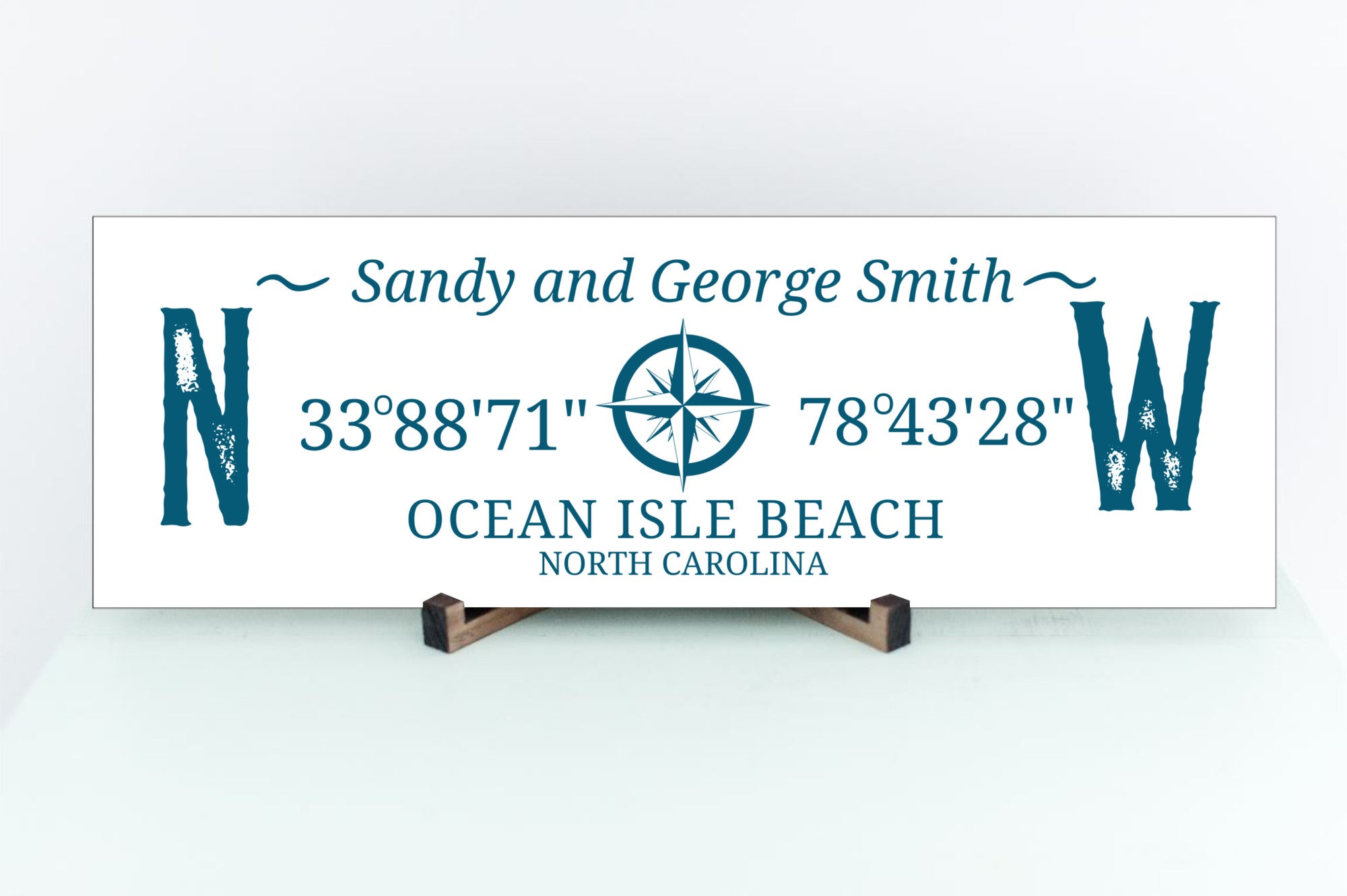 Personalized Name & Address/GPS Coordinates Welcome Sign