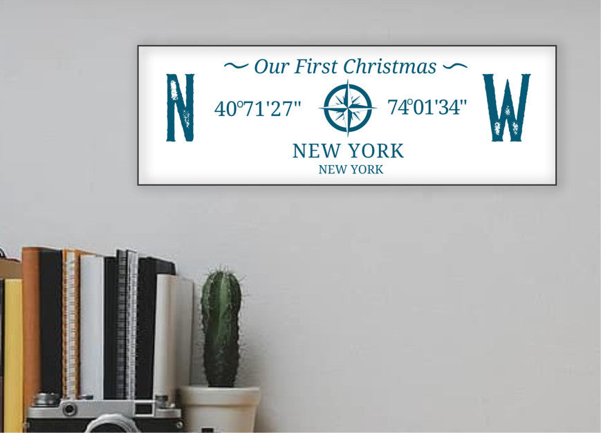 Personalized Name & Address/GPS Coordinates Welcome Sign