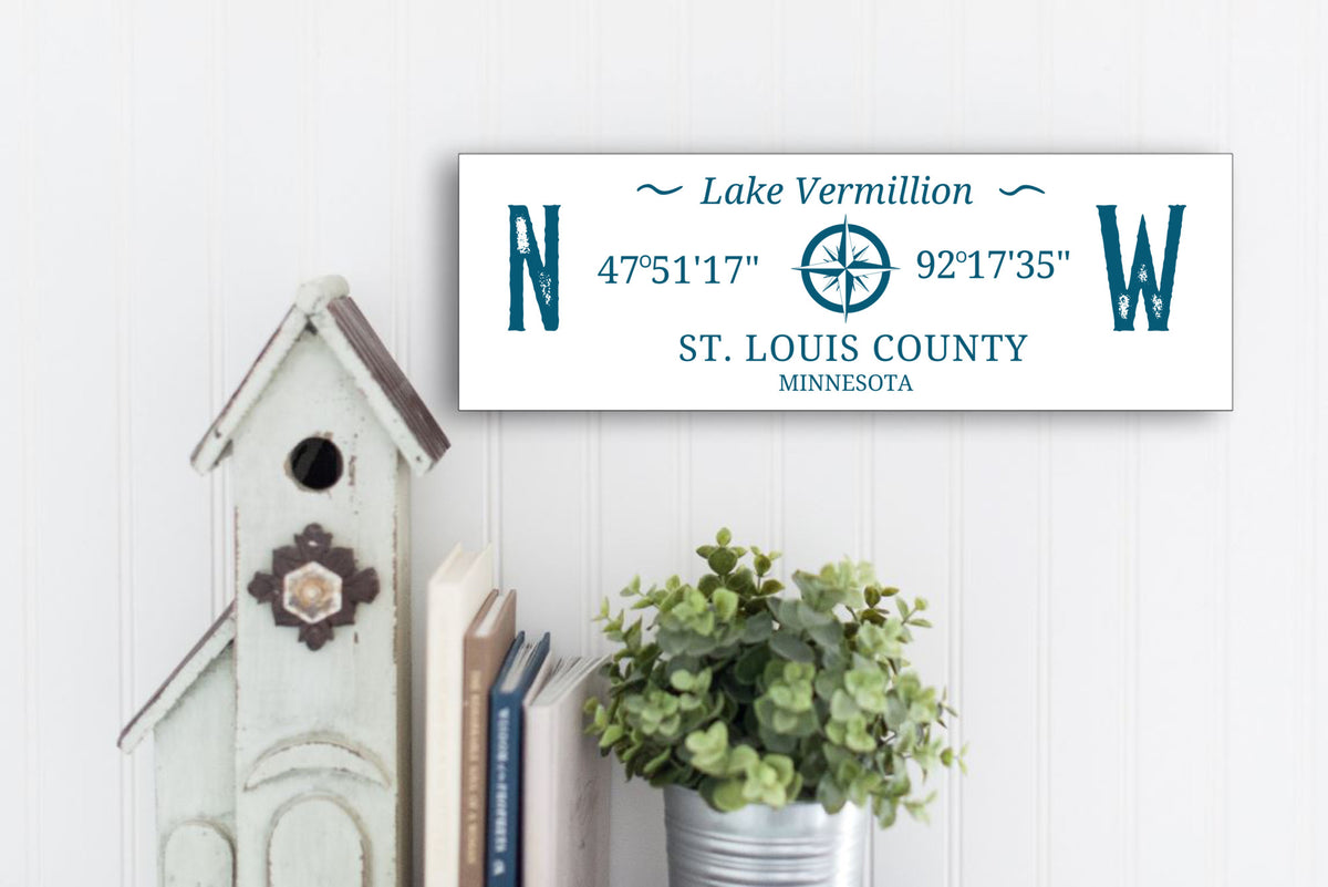 Personalized Name & Address/GPS Coordinates Welcome Sign