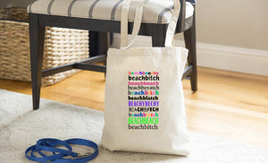 Beach Bitch Canvas Tote Bag