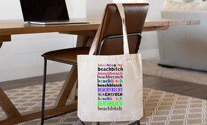 Beach Bitch Canvas Tote Bag