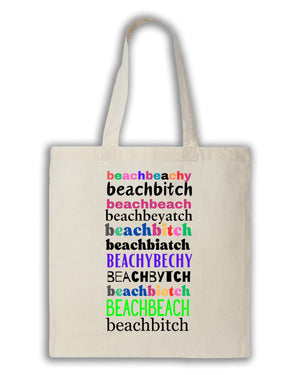 Beach Bitch Canvas Tote Bag