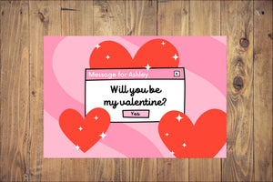 Will You Be My Valentine Canvas Card