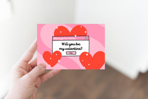 Will You Be My Valentine Canvas Card