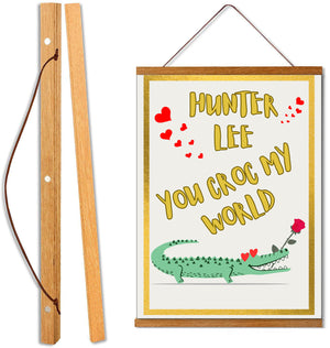 Personalized You Croc My World Hanging Canvas Print