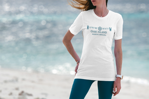 Oak Island Longitude and Latitude Beach T-Shirt (With Free Standard Shipping)