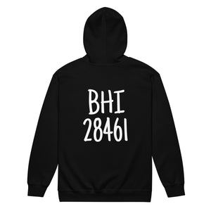 Bald Head Island NC 28461 ZipCode Unisex Zippered Hoodie