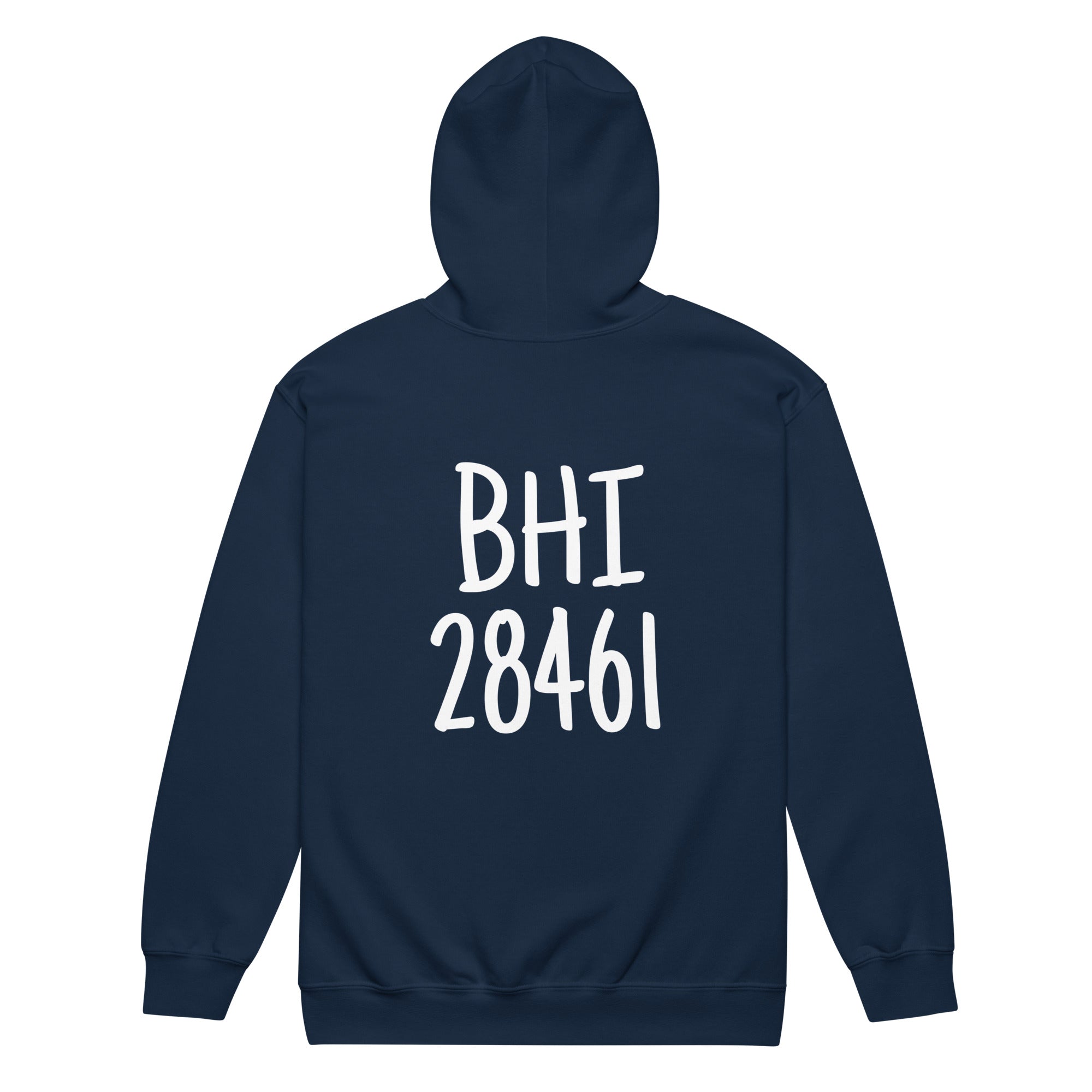 Bald Head Island NC 28461 ZipCode Unisex Zippered Hoodie