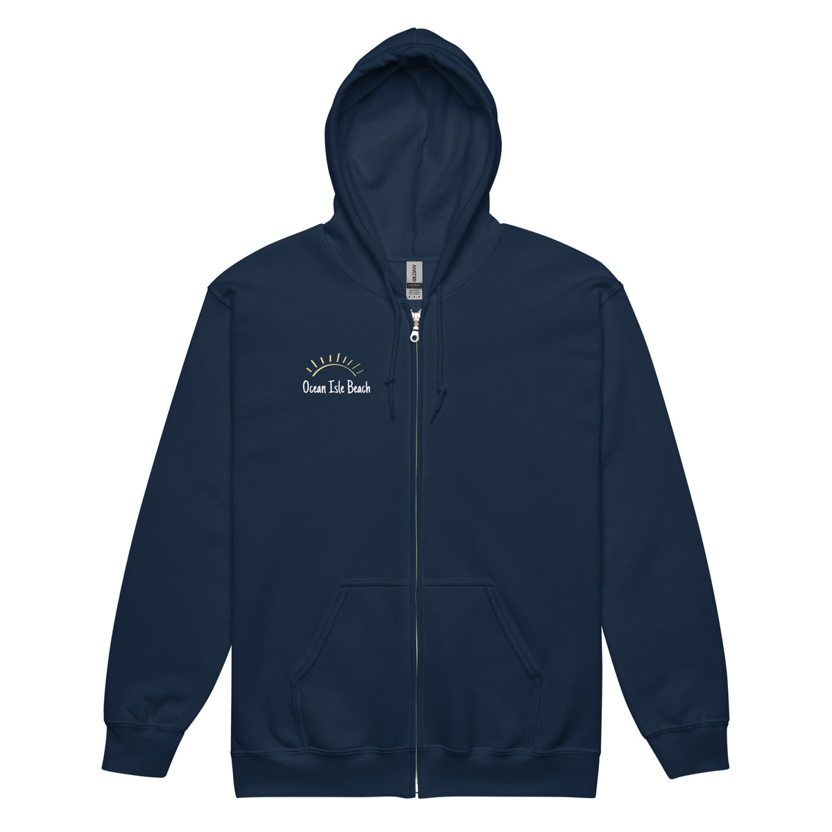 OIB Ocean Isle Beach 28469 ZipCode Unisex Zippered Hoodie