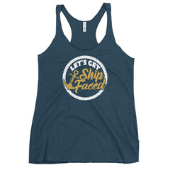 Let's Get Ship Faced Women's Racerback Beach Tank Top